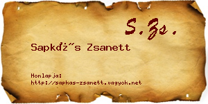 Sapkás Zsanett névjegykártya